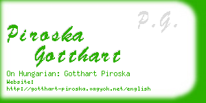 piroska gotthart business card
